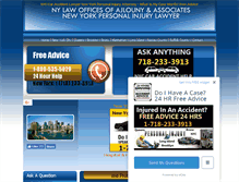 Tablet Screenshot of ajlounyinjurylaw.com